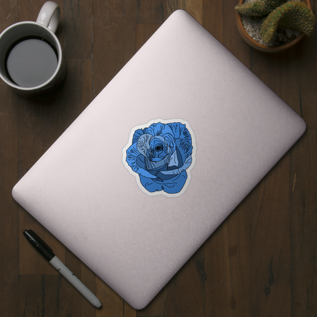 Blue rose by M[ ]